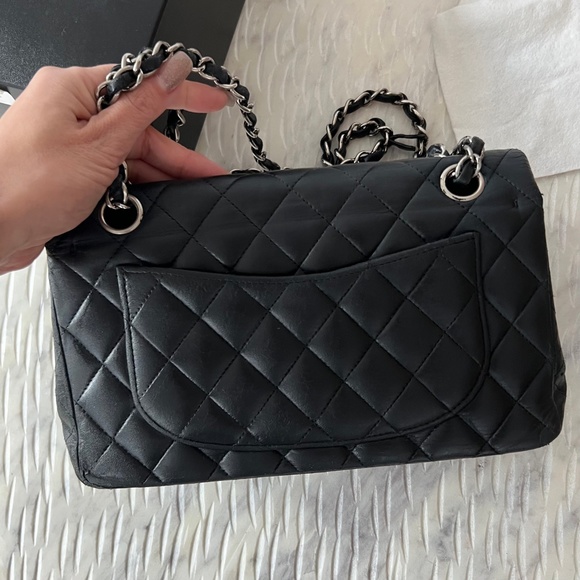 Chanel Small Lambskin Classic Double Flap Bag Black SHW - Picture 3 of 15